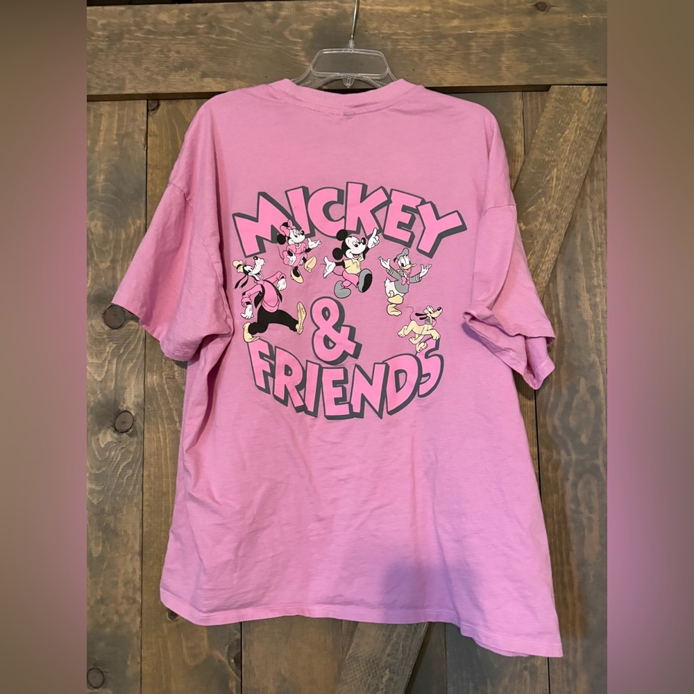 Divided Pink Mickey and Friends Short Sleeve Tee oversized Top